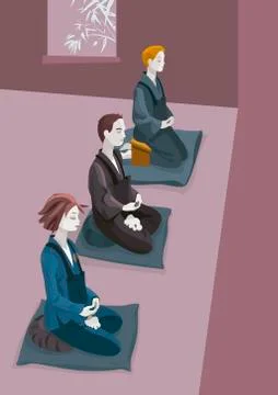 Zen Meditation Stock Illustration
