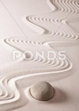 Zen meditation stone Stock Photos