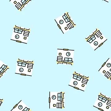 Zen minimalism interior desig vector seamless pattern イラスト素材