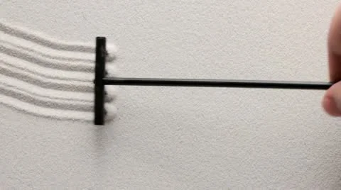 Zen rake pattern Video stock 12751738