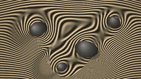 Zen rake sand pattern meditative stone loop Stock Footage 347956076