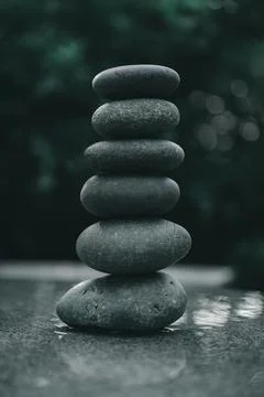 Zen Rock Stack Stock Photos