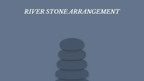 Zen rock stacking composition, peaceful river stones creating natural harmony Stock Footage 337655645