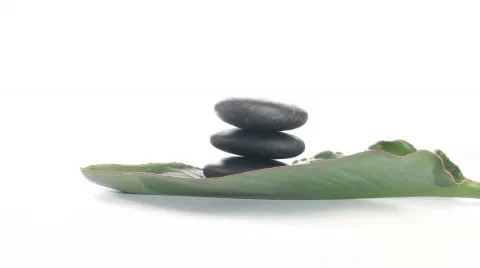 Zen rocks on leaf loop V4 - HD Video stock 572528