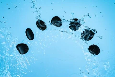 Zen rocks overhead view Foto stock
