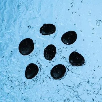 Zen rocks overhead view Stock Photos