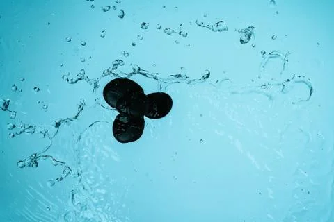 Zen rocks overhead view Stock Photos