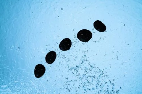 Zen rocks overhead view Stock Photos