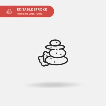 Zen Simple vector icon. Illustration symbol design template for web mobile UI Stock Illustration