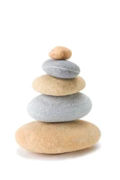 Zen - stack of pebbles Stock Photos
