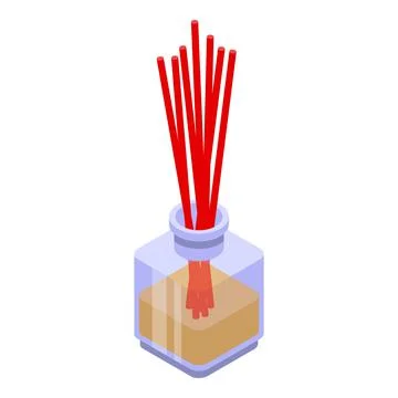 Zen sticks diffuser icon, isometric style Illustrazione stock