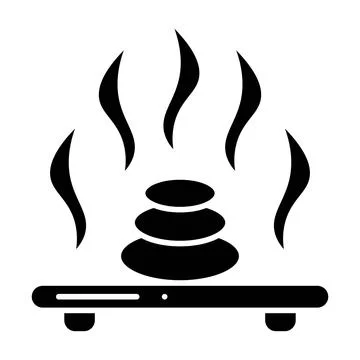 Zen Stone Glyph Icon Ilustração Stock
