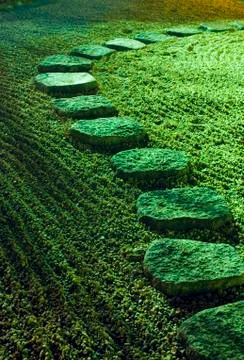 Zen stone path Stock Photos