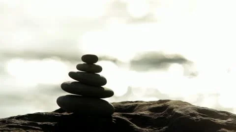 Zen stone tower Video stock 11072486