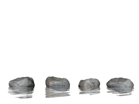 Zen stones - 3D render Stock Illustration