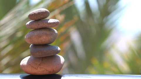 Zen stones in 4k Stock Footage 94138428