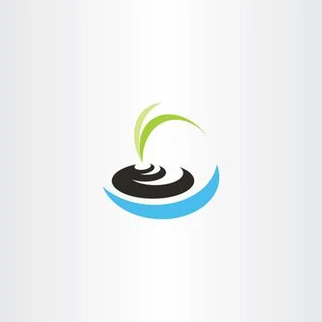 Zen stones icon logo vector element Stock Illustration