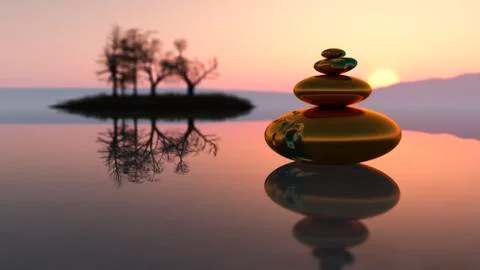 Zen stones Stock Illustration