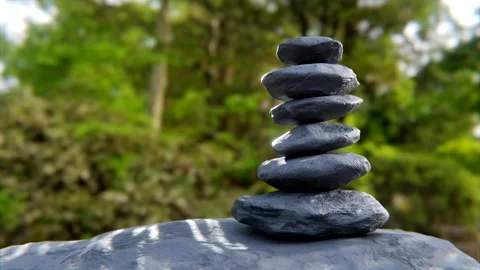 Zen Stones loop Video stock 213576392