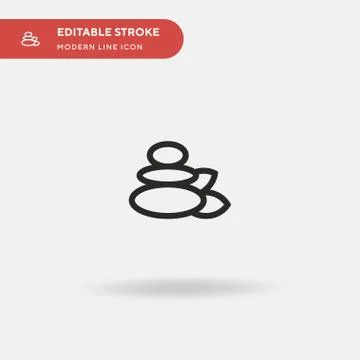 Zen Stones Simple vector icon. Illustration symbol design template for web mo Stock Illustration