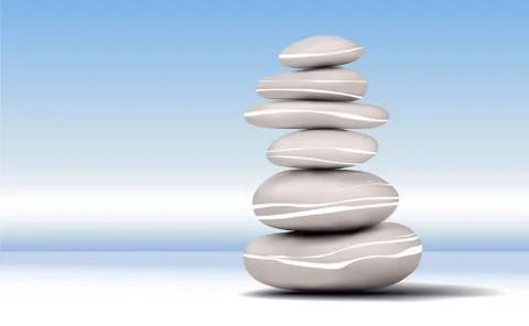 Zen Stones Stability Stock Illustration