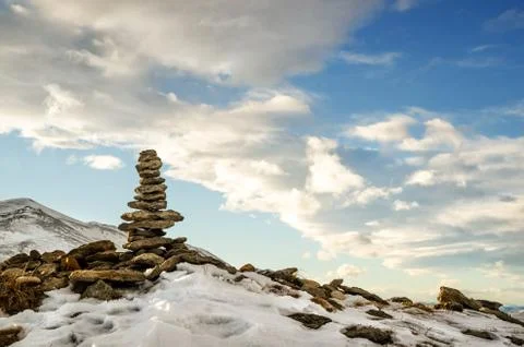 Zen stones stack rock flow Stock Photos
