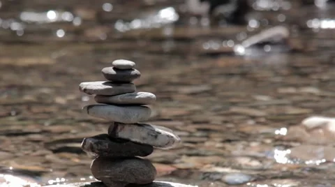 Zen stones tower Video stock 8567217