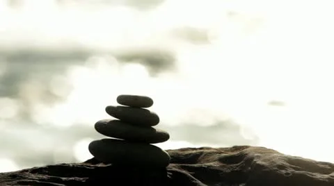 Zen stones tower Video stock 11072354