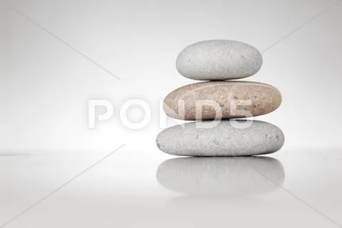 Zen stones on white Stock Photos