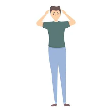 Zen thinking icon cartoon vector. Stress concentration Stockillustratie