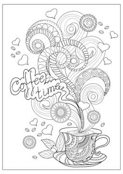 Zen time for coffee Stock Illustration