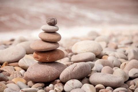 Zen tower horizontal left Stock Photos
