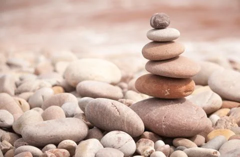 Zen tower horizontal right Stock Photos