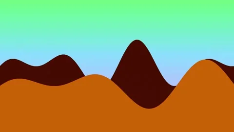 Zen Waves Animation With Gradient Colors Background II Stock Footage 244774391