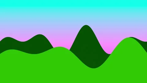 Zen Waves Animation With Gradient Colors Background III Stock Footage 244774410