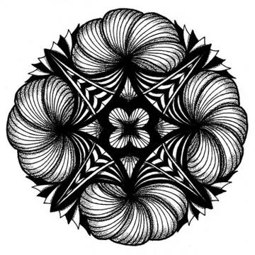 Zendala - mandala of zentangle Stock Illustration