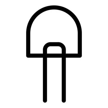 Zener diode icon, outline style Stockillustratie