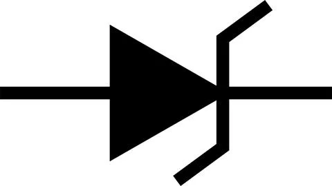 Zener diode symbol. Stock Illustration