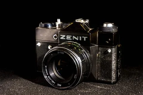 Zenit camera with Helios lens Stock Photos