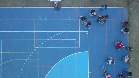 Zenit shot and front offset of a sports field. Stock Footage 168714202