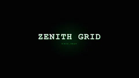 Zenith Grid Digital Matrix Glitch Effect Title Screen with Data Stream Stock Footage 331568519