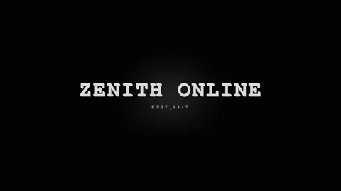 Zenith Online Title Screen with Digital Glitch Effect Stock Footage 331568210