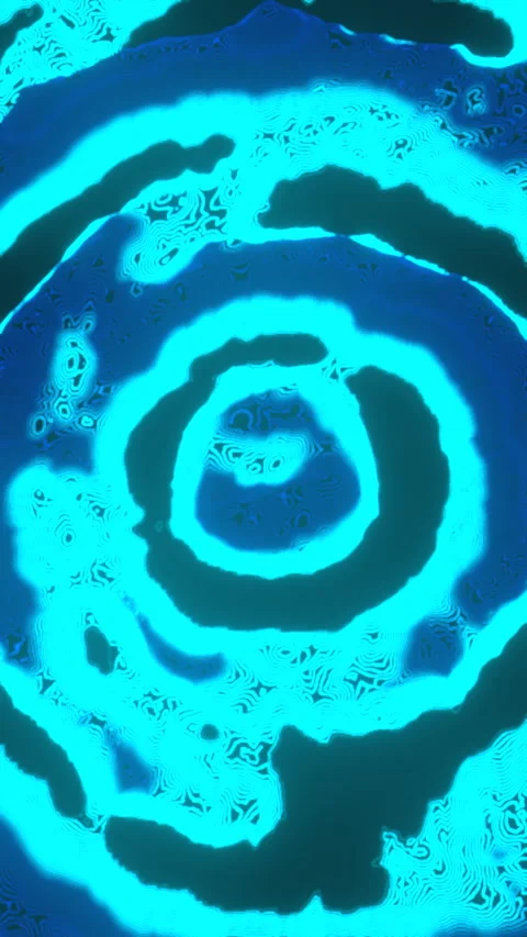 Zenith Perspective of Concentric Chrome Ripples, Vertical Video 9:16 4K Stock Footage 336745862