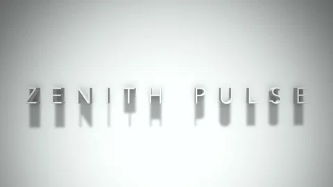 Zenith pulse 3D title animation with shadows on a white background Stock Footage 297816400