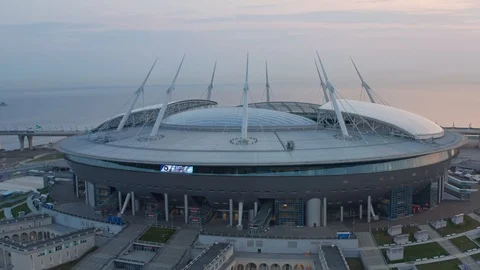 The Zenith Stadium, Krestovsky Stadium (Стадион Зенит) Stock Footage 117973110