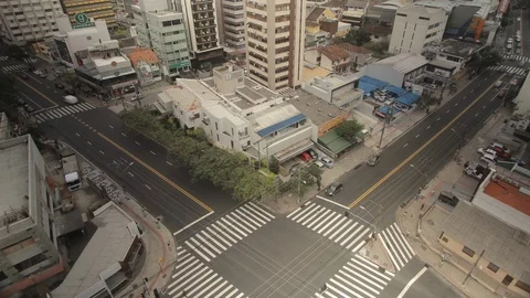 Zenith view of crossroads Timelapse 2K Stock Footage 90132755