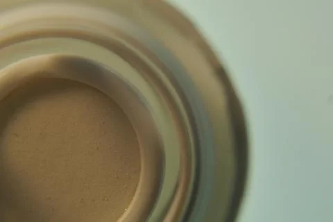 Zenith view of the lid of a bottle of effervescent tablets Stock Photos