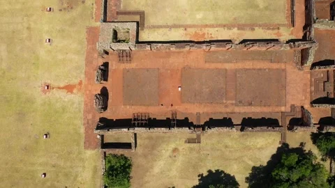 Zenith view of the ruins of San Ignacio in Misiones, Argentina. Stockbeeldmateriaal 315032339