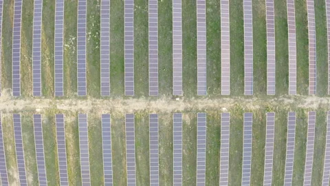 Zenithal view of solar panels Stock Footage 150260765