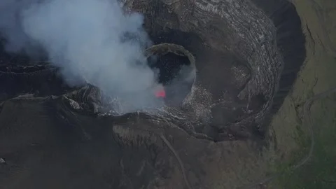 A zenithal view of a volcano Stock-Footage 331932115